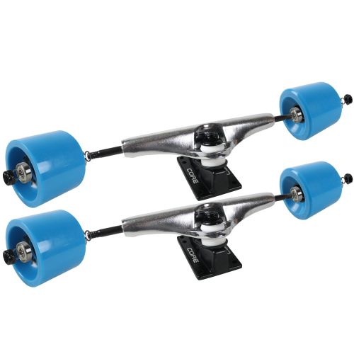  Bigfoot Longboard Skateboard Trucks Combo Set 68mm Boardwalk Wheels with Silver Trucks, Bearings, and Hardware Package