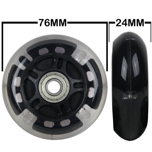  Bigfoot Wheels LED Inline Wheels 76mm 82a Skate Rollerblade Light UP 8-Pack w/ABEC 9 Bearings