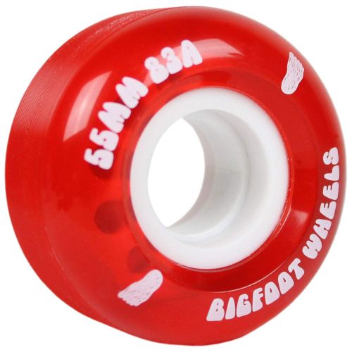  Bigfoot Wheels Tensor Skateboard Trucks Aluminum Red 5.75 55mm 83A Red Wheels, Bearings