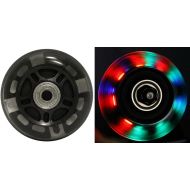 Bigfoot Wheels LED Inline Wheels 76mm 82a Roller Skate Ripstik Luggage Light Up 2-Pack w/ Bearings