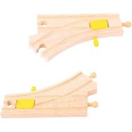 Bigjigs Rail Mechanical Switches (Pack of 2) - Other Major Wooden Rail Brands are Compatible