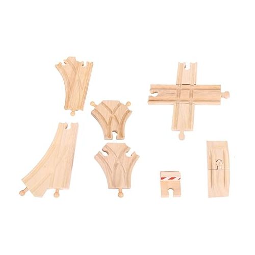  Bigjigs Rail Low Level Track Expansion - 25 Piece Set - Other Major Wooden Rail Brands are Compatible