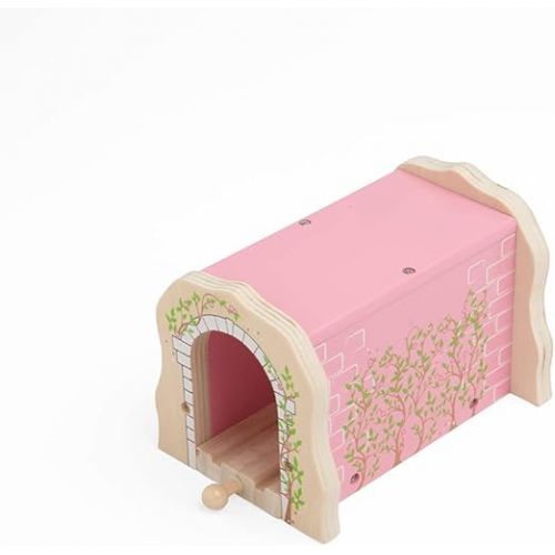  Bigjigs Rail Pink Brick Tunnel - Other Major Wooden Rail Brands are Compatible