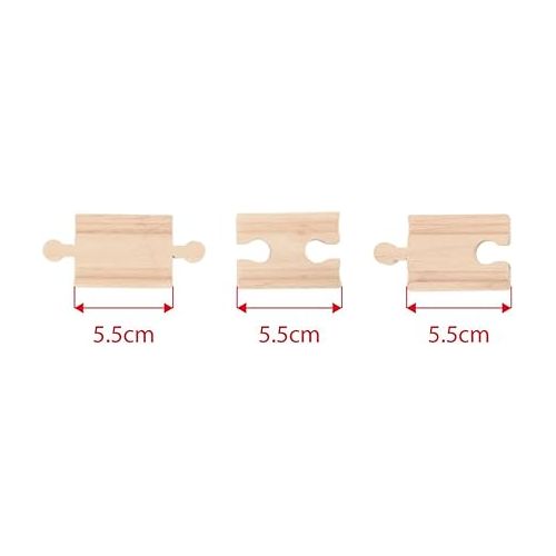  Bigjigs Rail Mini Track (Pack of 8) - Other Major Wooden Rail Brands are Compatible