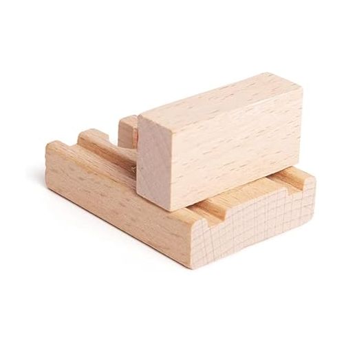  Bigjigs Rail Wooden Buffers (Pack of 6) - Other Major Wood Rail Brands are Compatible