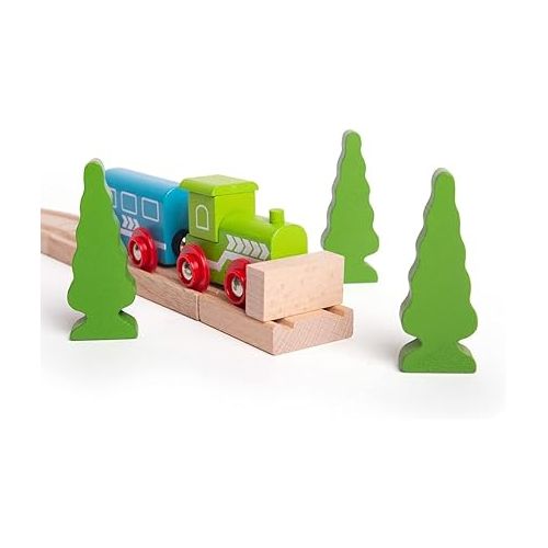  Bigjigs Rail Wooden Buffers (Pack of 6) - Other Major Wood Rail Brands are Compatible