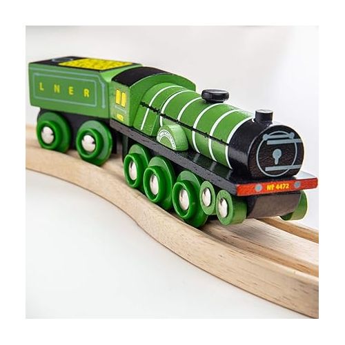  Bigjigs Rail Flying Scotsman Toy Train - Compatible with Most Major Wooden Railway & Train Set Brands, Replica Bigjigs Trains, Bigjigs Train Accessories