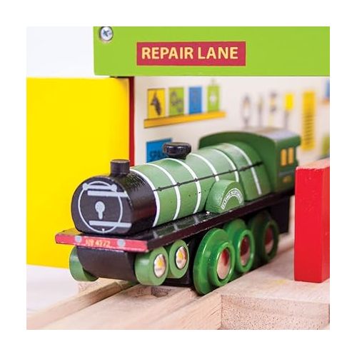  Bigjigs Rail Flying Scotsman Toy Train - Compatible with Most Major Wooden Railway & Train Set Brands, Replica Bigjigs Trains, Bigjigs Train Accessories