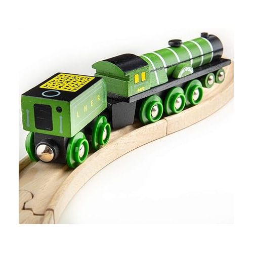  Bigjigs Rail Flying Scotsman Toy Train - Compatible with Most Major Wooden Railway & Train Set Brands, Replica Bigjigs Trains, Bigjigs Train Accessories