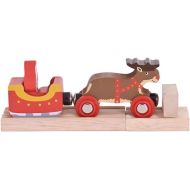 Bigjigs Rail Santa Sleigh with Reindeer - Other Major Wooden Rail Brands are Compatible