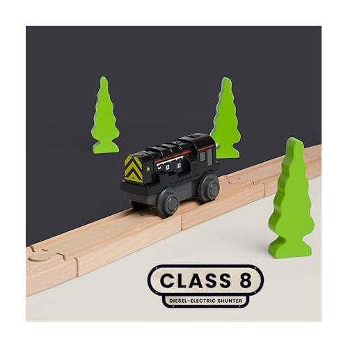  Bigjigs Rail Battery Operated Diesel Shunter - Battery Train, Battery Powered Train for Wooden Track, for Kids Aged 3+