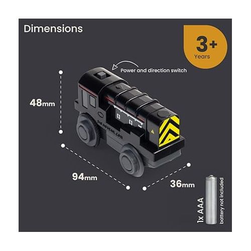  Bigjigs Rail Battery Operated Diesel Shunter - Battery Train, Battery Powered Train for Wooden Track, for Kids Aged 3+