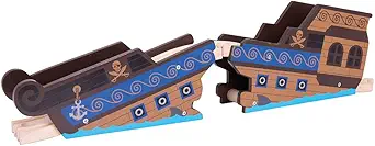 Bigjigs Rail, Wooden Shipwreck Bridge, Wooden Toys, Bigjigs Train Accessories, Pirate Toys, Pirate Ship, Train Toys, Wooden Train Sets, Wooden Toys for 3 4 5 Year Olds