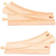 Bigjigs Rail Curved Points (Pack of 2) - Other Major Wooden Rail Brands are Compatible