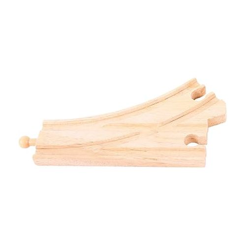  Bigjigs Rail Curved Points (Pack of 2) - Other Major Wooden Rail Brands are Compatible