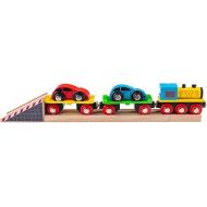 Bigjigs Rail Wooden Car Loader - Other Major Rail Brands are Compatible