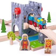 Bigjigs Rail, Wooden Drawbridge, Wooden Toys, Wooden Train Set Accessory, Bigjigs Train Accessories, Wooden Train Track Accessories, Wooden Castle