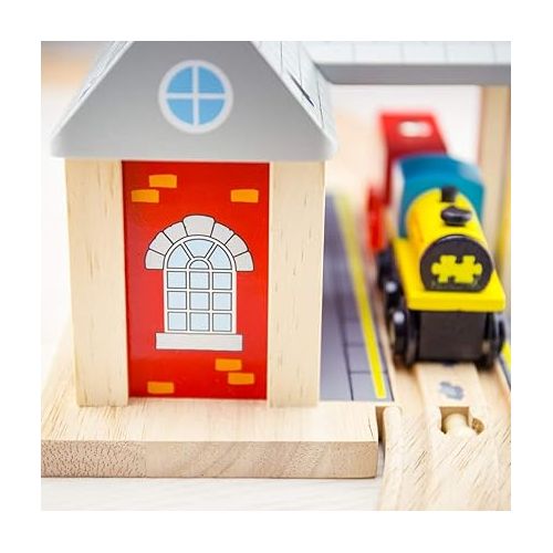  Bigjigs Rail Wooden Railway Station - Other Major Rail Brands are Compatible