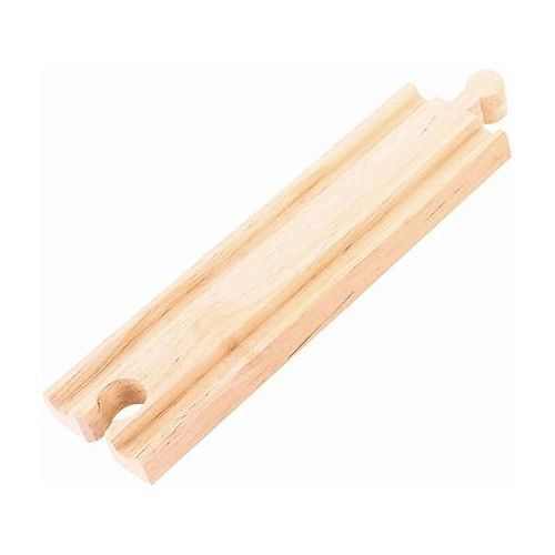  Bigjigs Rail Medium Straights (Pack of 4) - Other Major Wooden Rail Brands are Compatible
