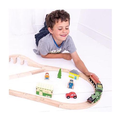  Bigjigs Rail Heritage Collection Flying Scotsman Train Set - 40 Play Pieces