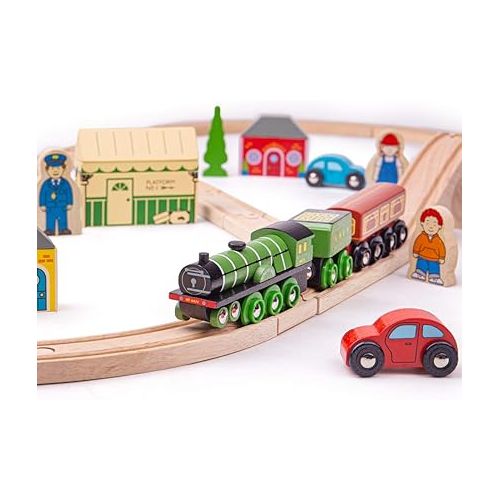  Bigjigs Rail Heritage Collection Flying Scotsman Train Set - 40 Play Pieces