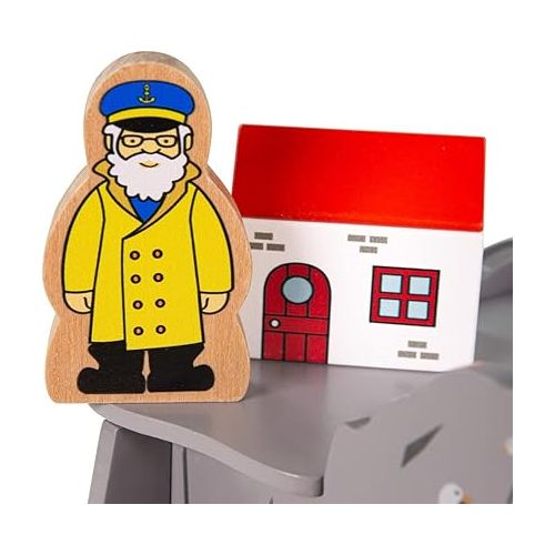  Bigjigs Rail, Lighthouse 4-Way Tunnel, Wooden Toys, Bigjigs Train Accessories, Train Tunnel, Wooden Train Set, Wooden Railway, Wooden Train Track Accessories, Tunnel for Kids