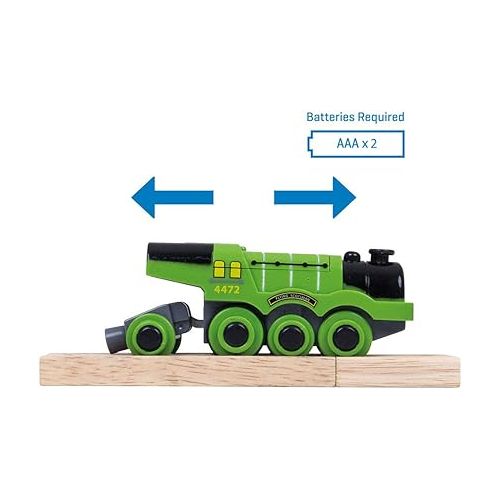  Bigjigs Rail Flying Scotsman Battery Train - Compatible with Most Major Wooden Railway & Train Set Brands, Bigjigs Train, Motorised Train for Wooden Track