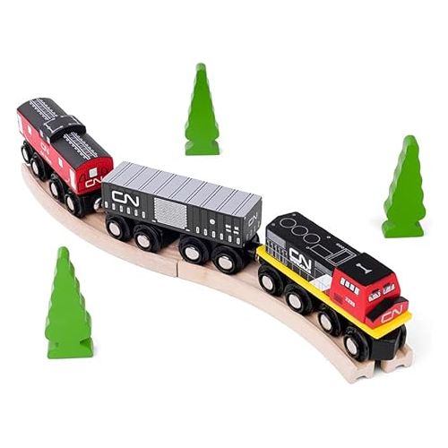  Bigjigs Rail CN Train - Other Major Wooden Rail Brands are Compatible