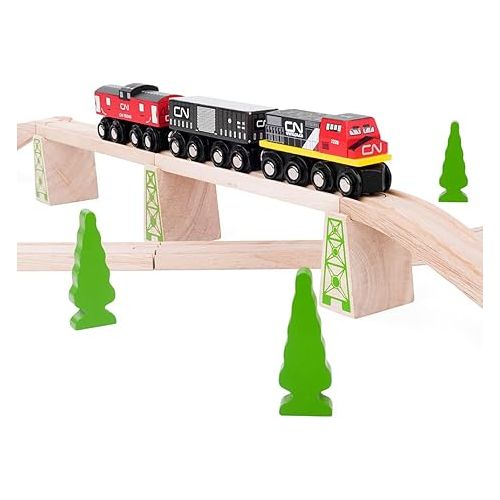  Bigjigs Rail CN Train - Other Major Wooden Rail Brands are Compatible