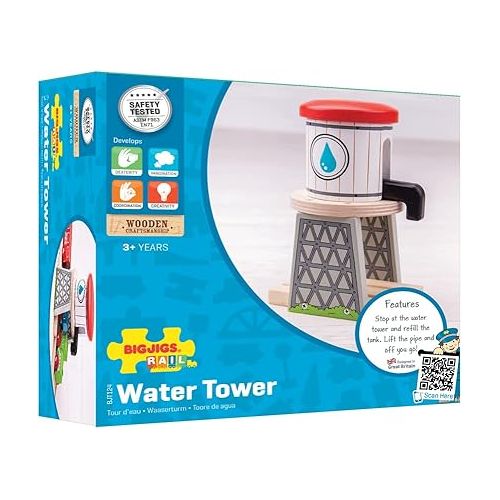  Bigjigs Rail Wooden Water Tower - Other Major Wood Rail Brands are Compatible
