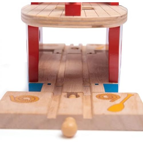  Bigjigs Rail Wooden Pirate Ship Galleon - Pirate Accessories for Wooden Train Sets, Bigjigs Train Accessories, Pirate Ship Toys for Kids, Wooden Toys for 3 4 5 Year Olds