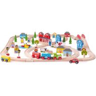 Bigjigs Rail, Town and Country Train Set, Wooden Toys, Wooden Train Set, Trains for Kids, Train Toys, Bigjigs Train, Wooden Train Track, Bigjigs Train Accessories