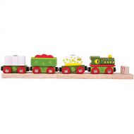 Bigjigs Rail Wooden Dinosaur Railway Engine and Train Cars