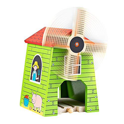  Bigjigs Rail Country Windmill - Other Major Wooden Rail Brands are Compatible