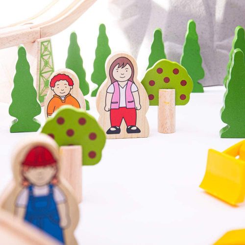  Bigjigs Rail Wooden Mountain Railway Set - 112 Play Pieces