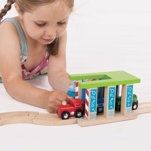  Bigjigs Rail Wooden Train Washer - Other Major Wooden Rail Brands are Compatible