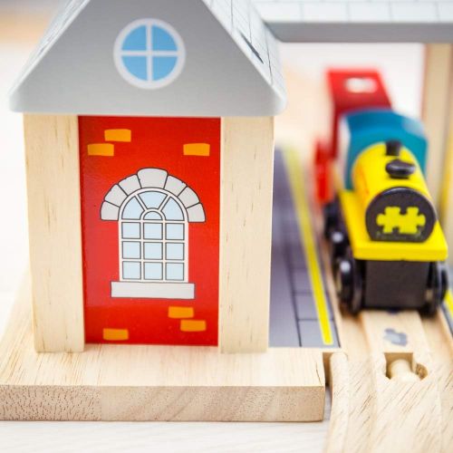  Bigjigs Rail Wooden Railway Station - Other Major Rail Brands are Compatible