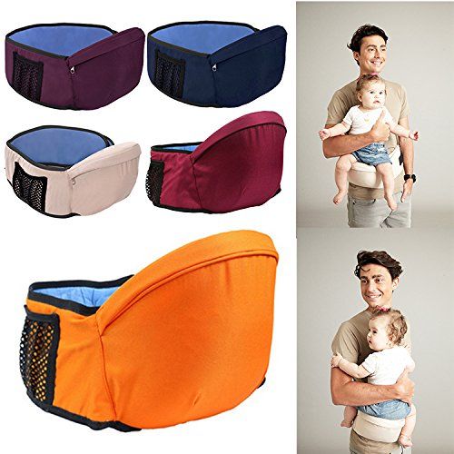  Bigmai Breathable Baby Toddler Hip Seat Carrier Waist Seat Parent Band Belt Child Travel Comfortable Lightweight Removable(5 Colors optional)