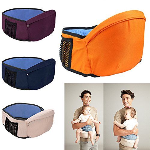  Bigmai Breathable Baby Toddler Hip Seat Carrier Waist Seat Parent Band Belt Child Travel Comfortable Lightweight Removable(5 Colors optional)