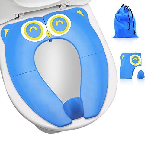  [아마존베스트]Upgrade Folding Large Non Slip Silicone Pads, Biilaflor Travel Portable Reusable Toilet Potty Training...