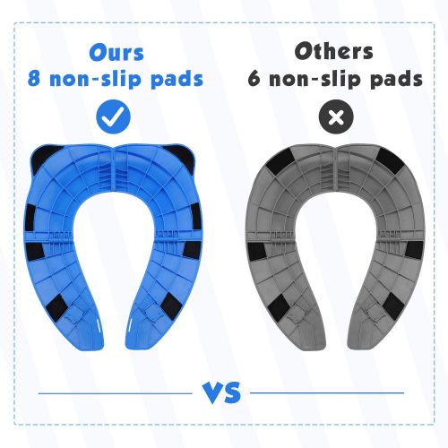  [아마존베스트]Upgrade Folding Large Non Slip Silicone Pads, Biilaflor Travel Portable Reusable Toilet Potty Training...