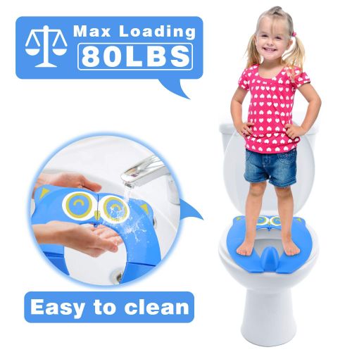  [아마존베스트]Upgrade Folding Large Non Slip Silicone Pads, Biilaflor Travel Portable Reusable Toilet Potty Training...