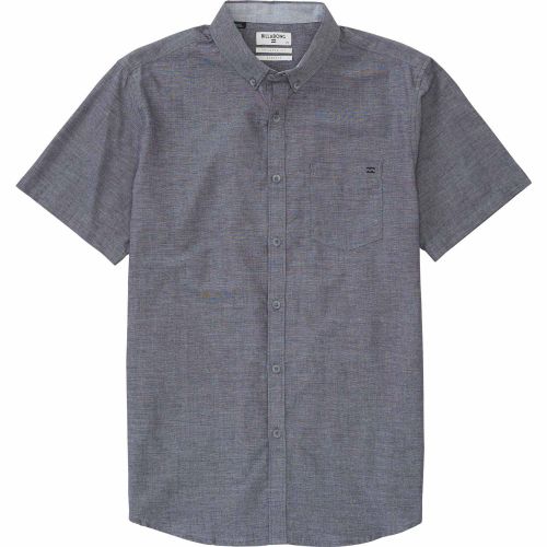 빌라봉 Billabong Mens All Day Chambray Woven Short Sleeve Shirt