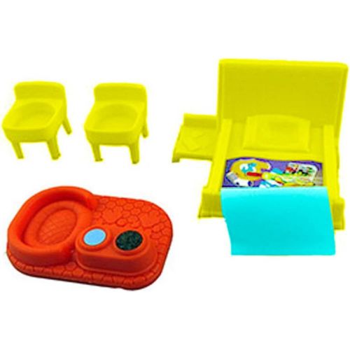  Billfisher Replacement Parts for Little People House FHF34 - Fisher-Price Little People Big Helpers Home Playset ~ Replacement Bed, 2 Chairs and Dog Bed