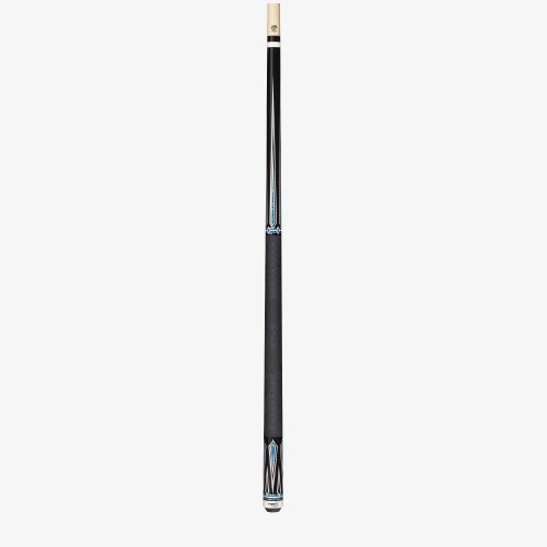  Purex HXT62 Midnight Black with Graphic TurquoiseWhite Drop Diamonds Technology Pool Cue with Mz Multi-Zone Grip