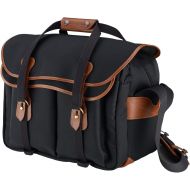 Billingham 445 Camera Bag (Black Canvas / Tan Leather)