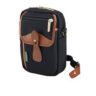 Billingham Airline Stowaway Camera and Travel Pouch (Black Canvas/Tan Leather)
