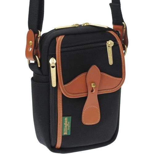  Billingham Airline Stowaway Camera and Travel Pouch (Black Canvas/Tan Leather)