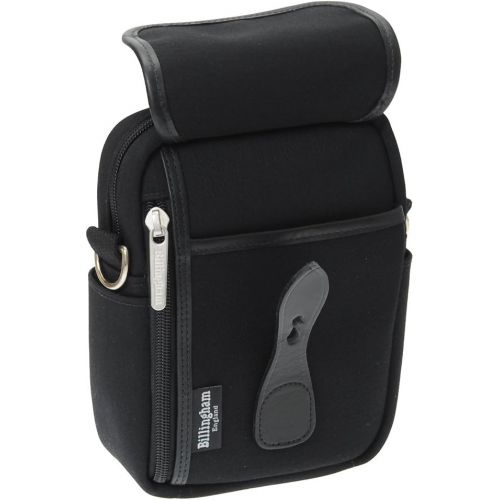  Billingham Compact Black Canvas Pouch with Black Leather Trim