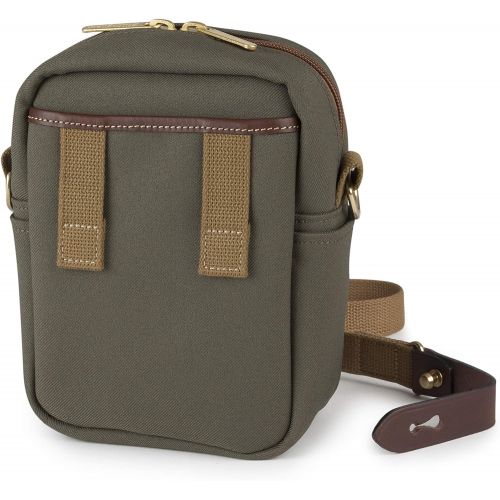  Billingham Compact Stowaway Camera/Travel Pouch (Sage FibreNyte/Chocolate Leather)